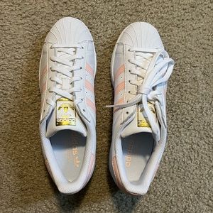 Pink Striped Superstar Adidas